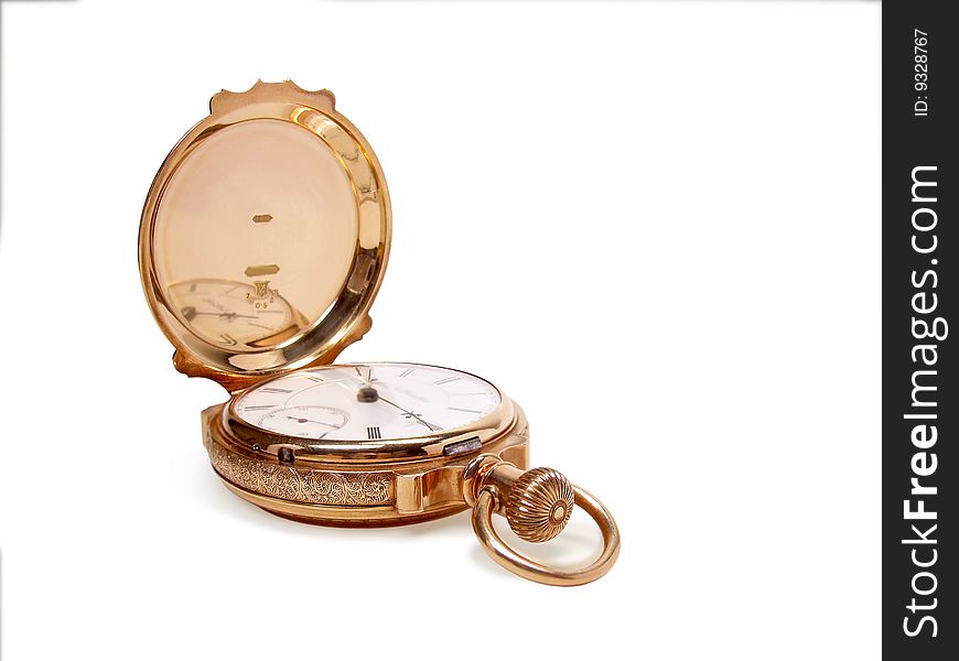 Open view of Gold Pocket Watch