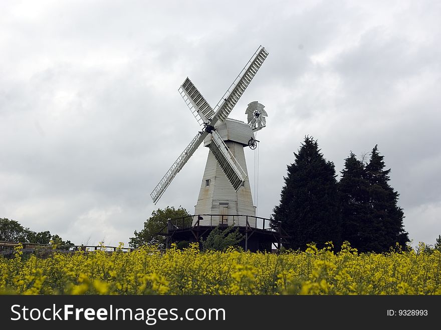 View of the Windmill at Woodchurch in Kent England built in 1820. View of the Windmill at Woodchurch in Kent England built in 1820.