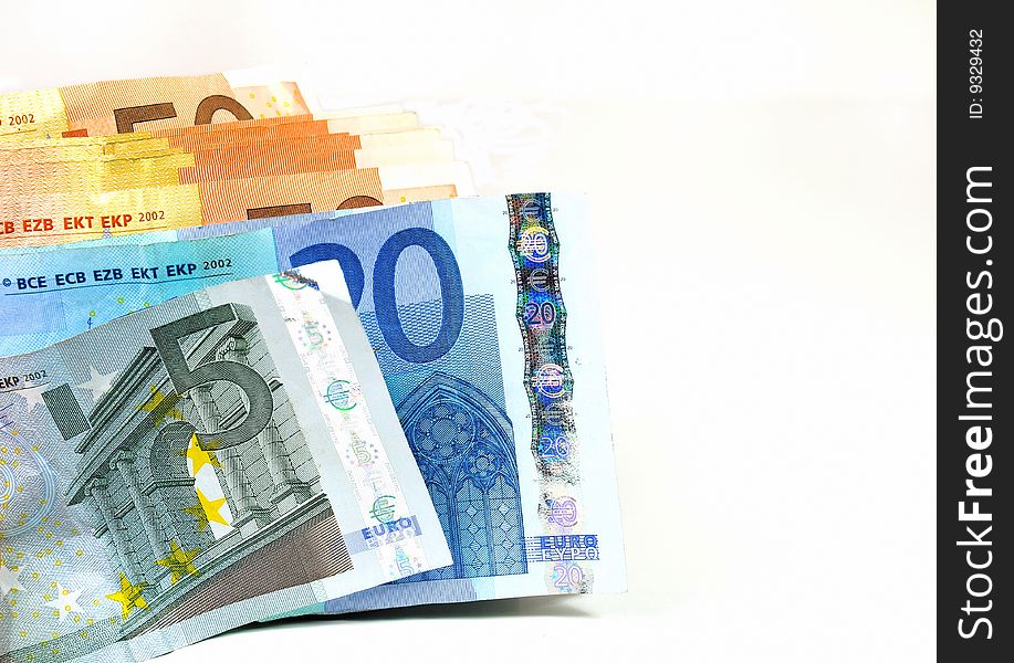 Euro banknotes