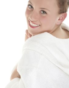 Fresh And Beautiful Woman On White Background Wear Stock Images Fresh And Beautiful Woman On White Background Wear Stock Images