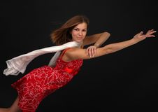 Elegant Young Flexible Woman Stock Photography