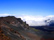 Clouds Rolling Into Haleakala, Maui, Hawaii Stock Photos Clouds Rolling Into Haleakala, Maui, Hawaii Stock Photos