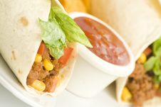 Delicious Fajitas Beef Lettuce Tomato Pepper Corn Stock Photo Delicious Fajitas Beef Lettuce Tomato Pepper Corn Stock Photo