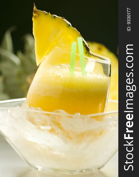 Refreshing Pineapple And Orange Milkshake