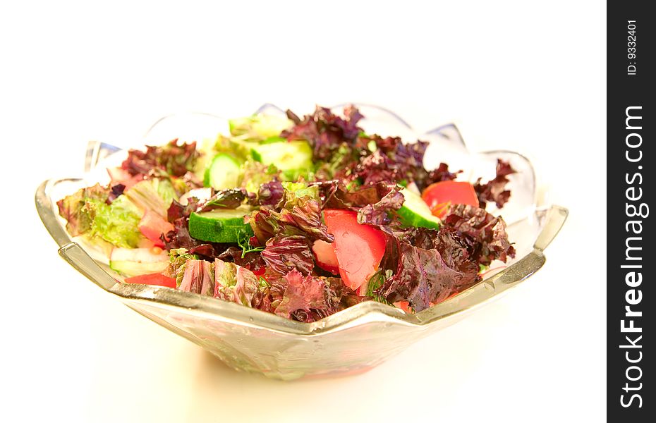 Salad with fresh vegetables and oil. Salad with fresh vegetables and oil