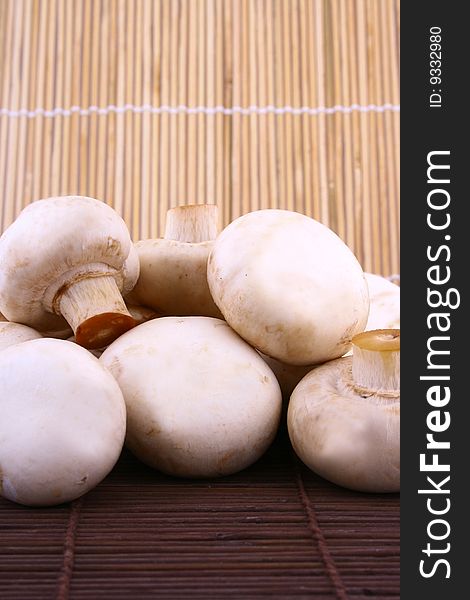 Mushroom group isolated on white background