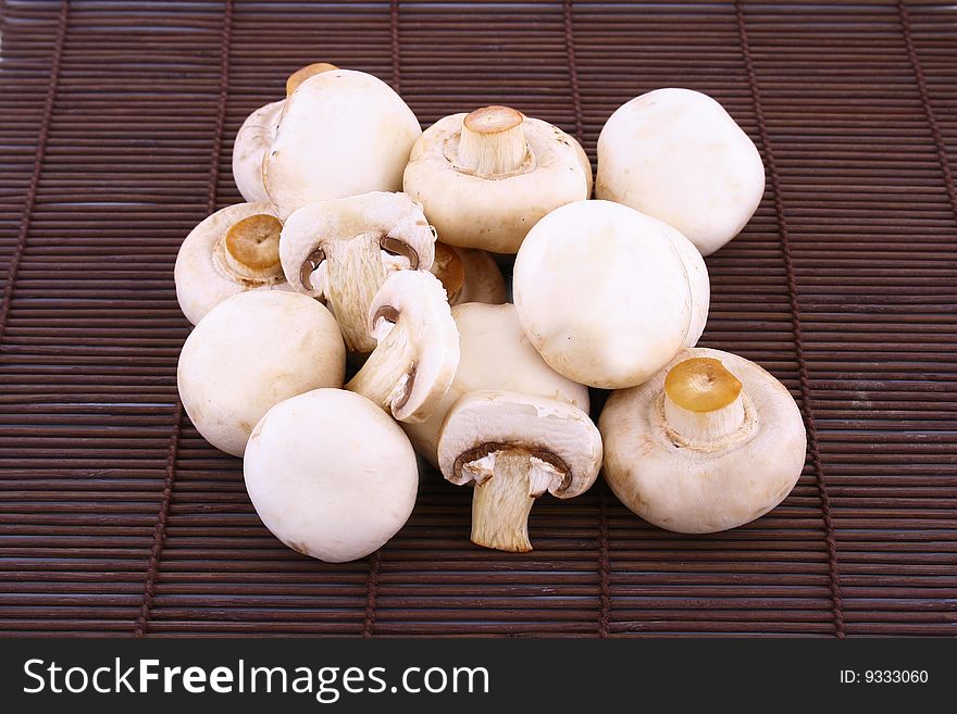 Mushroom group isolated on white background