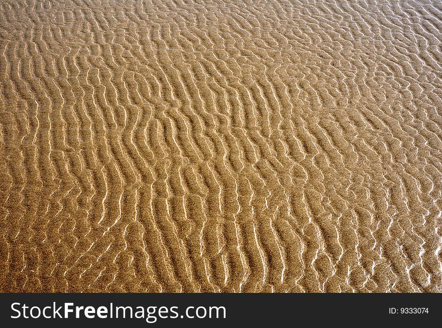 Sand pattern on the beach