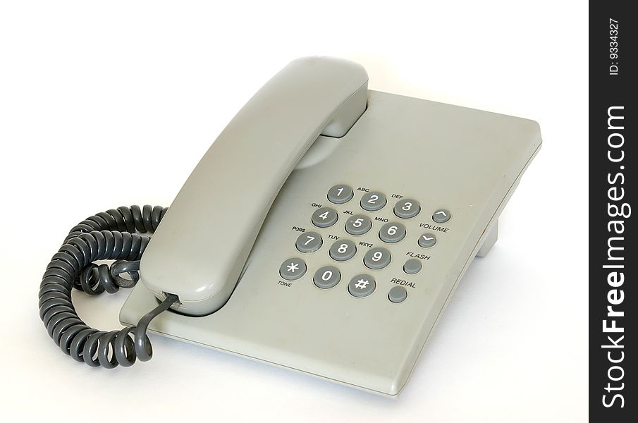 Office telephone on a white  background