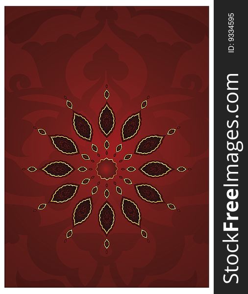 Traditional ottoman gold illustration design. Traditional ottoman gold illustration design