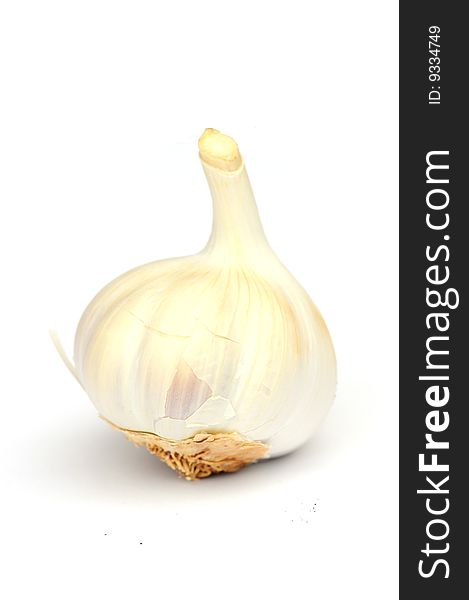 Shot of a garlic on a white background