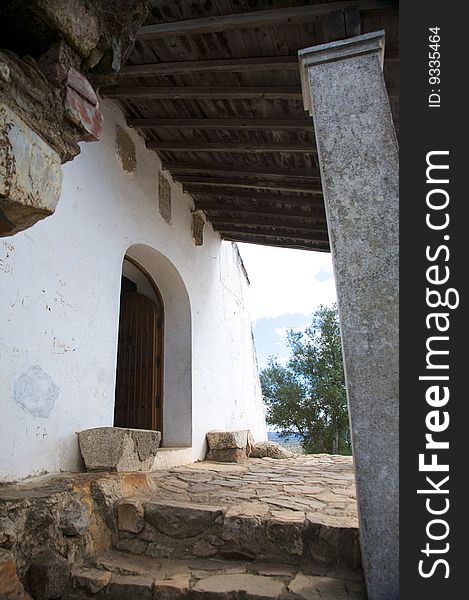 Public chapel at monfrague natural park in caceres spain. Public chapel at monfrague natural park in caceres spain