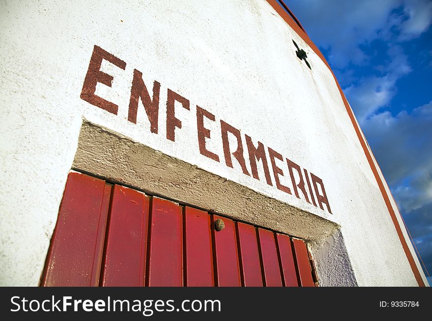 Text of infirmary door