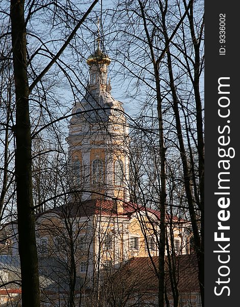 Church in Alexandro-Nevsky monastery in Saint-Petersburgh, Russia