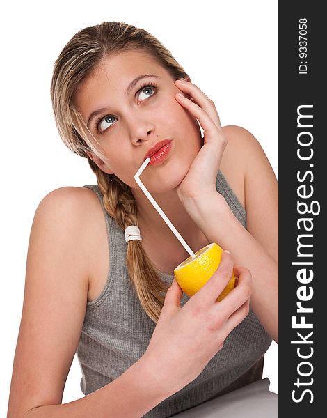 Healthy Lifestyle Series - Woman Holding Lemon