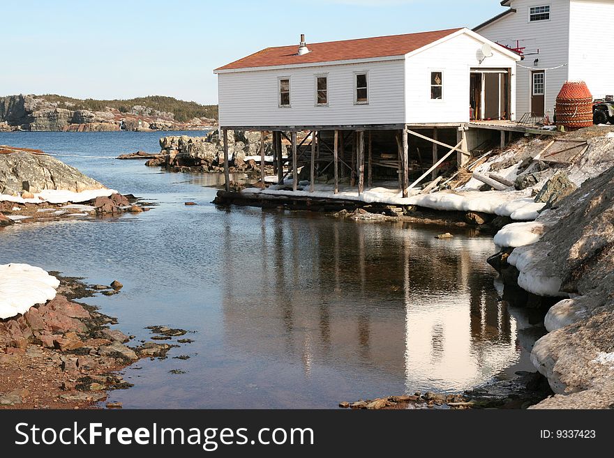 Fishing village of Salvage in Spring