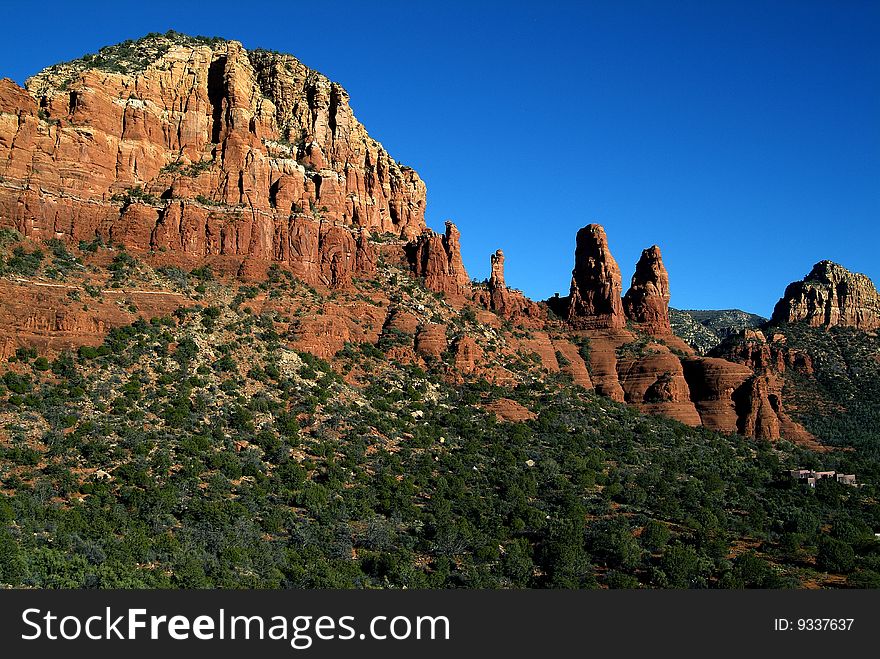 Sandstone Rock Formations near Sedona. Sandstone Rock Formations near Sedona