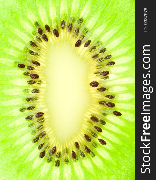 Close-up green ripe kiwi texture. Close-up green ripe kiwi texture