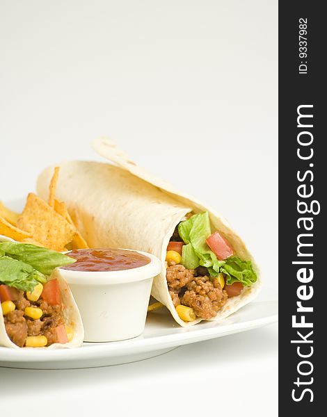 Delicious Fajitas Beef Lettuce Tomato Pepper Corn