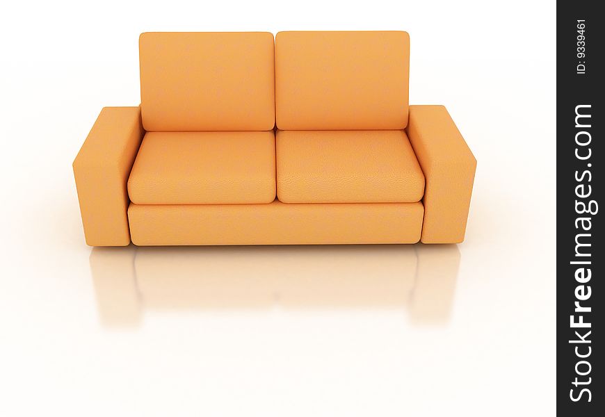 Sofa on white.