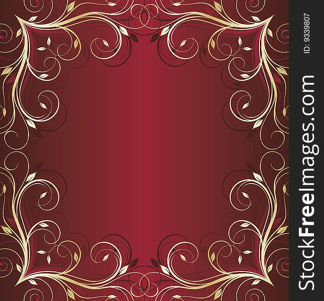 Floral frame for text (vector). Floral frame for text (vector)