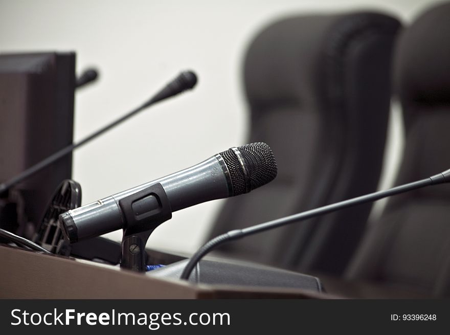 Microphones In Press-center