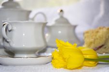 Breakfast With Cake And Tea Stock Images Breakfast With Cake And Tea Stock Images