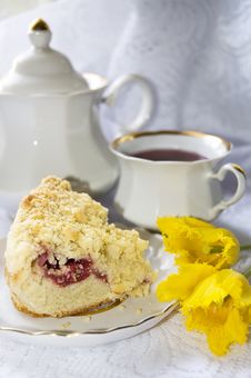 Breakfast With Cake And Tea Stock Images Breakfast With Cake And Tea Stock Images