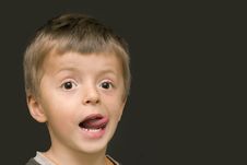 Boy Sticking Out His Tongue Royalty Free Stock Photography