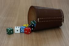 Dices And Cup Stock Photography Dices And Cup Stock Photography