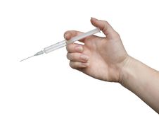Woman Hand With A Syringe Royalty Free Stock Photo