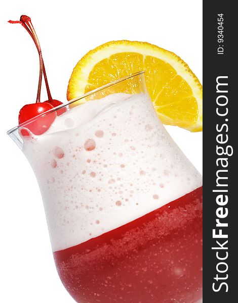 Frozen Berry Cocktail with Cherry and Orange