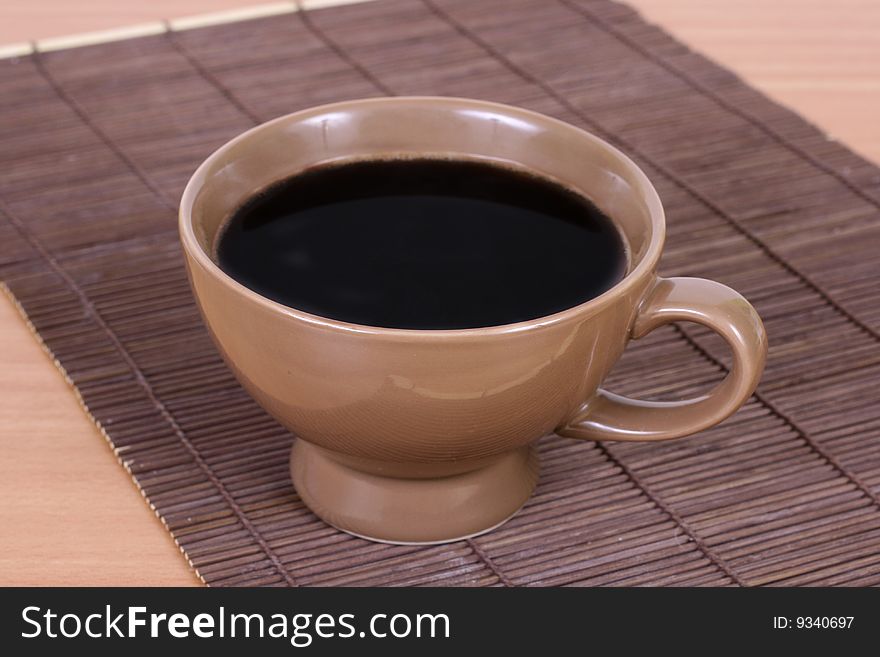 Cup with hot black coffee. Cup with hot black coffee