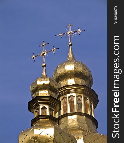 Golden Domes In The Monastery Of St. Michel, Kiev