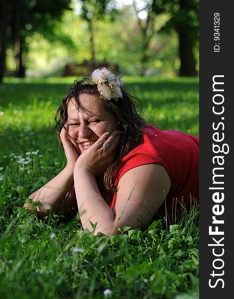 Bohemia Woman In A Park