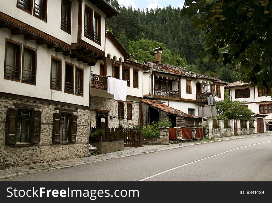 Landscape of  Shiroka Laka village in Bulgaria. Landscape of  Shiroka Laka village in Bulgaria