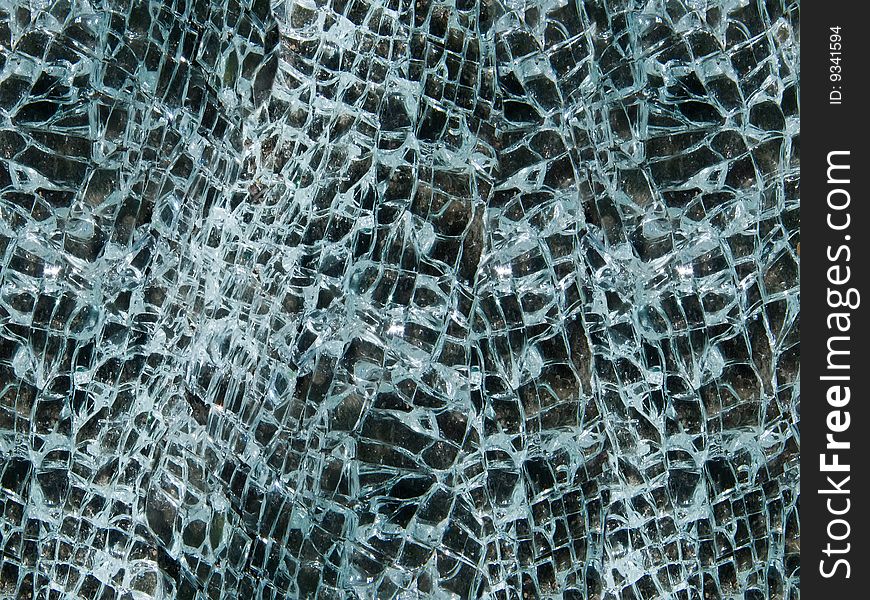 Glass the broken automobile Ð°bstract background