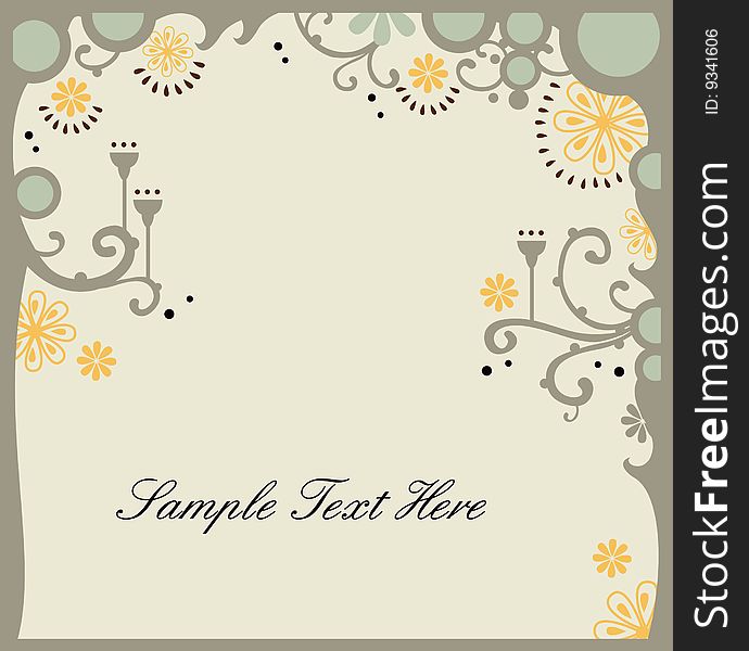 Floral decorated frame with space for text. Floral decorated frame with space for text