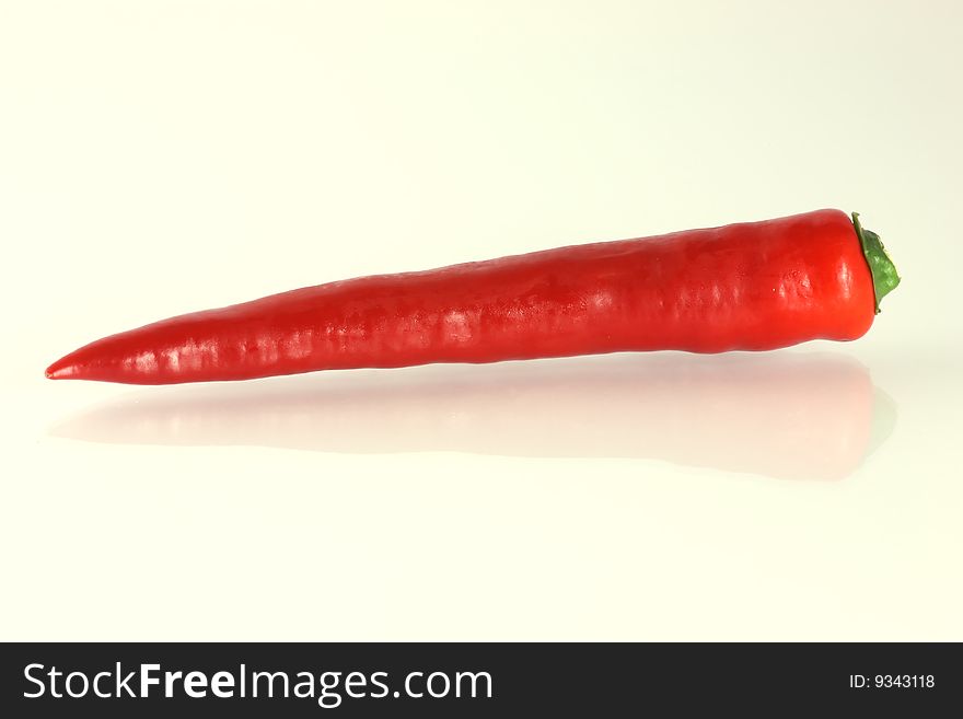 Red Pepper On White Background