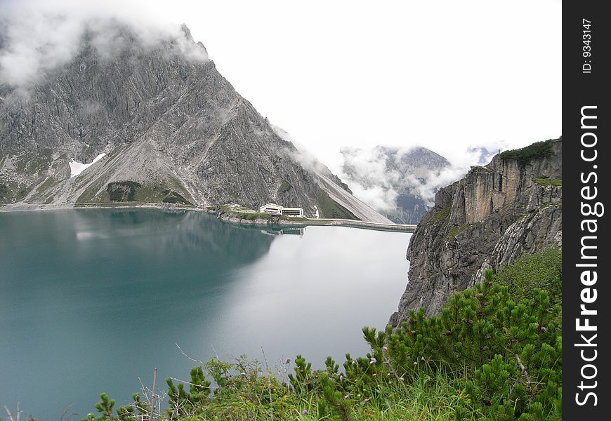 View of luenersee at 1979m above sea level. austria. View of luenersee at 1979m above sea level. austria