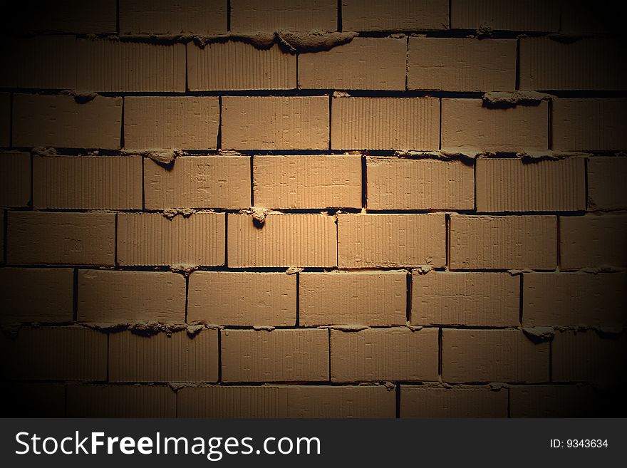 Construction background: a brick wall