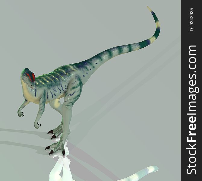 Rendered Image of a Dinosaur - with Clipping Path. Rendered Image of a Dinosaur - with Clipping Path