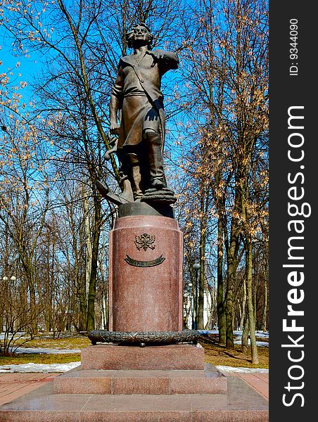 This monument is established in an imperial manor the Izmailovo where there has passed Peter the Great childhood. Peter the Great bequeathed to name the Izmailovo the Cradle of the Russian fleet. This monument is established in an imperial manor the Izmailovo where there has passed Peter the Great childhood. Peter the Great bequeathed to name the Izmailovo the Cradle of the Russian fleet.