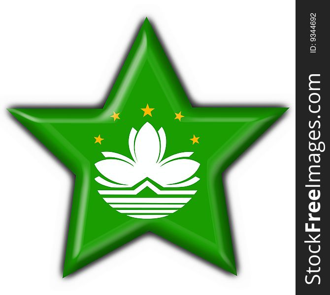 Macao button flag star shape