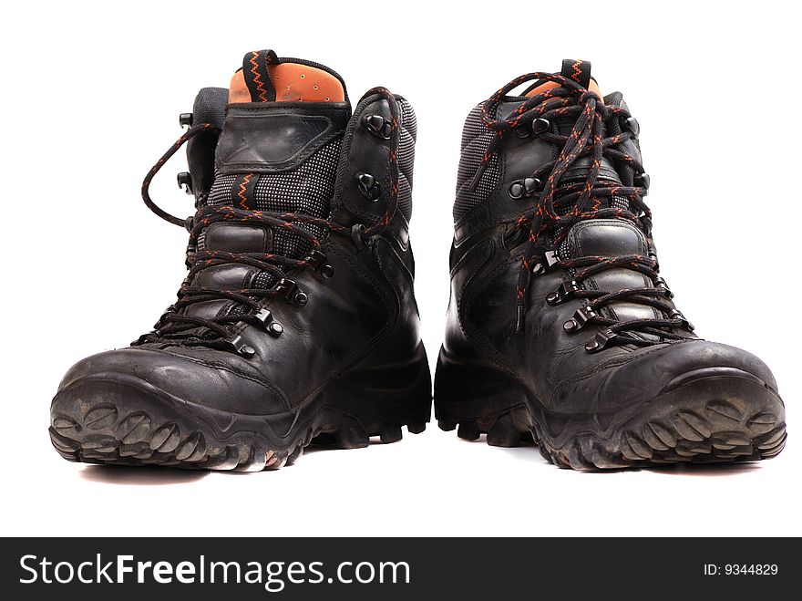 Rough leather footwear for work and productive leisure. Protection of feet in difficult conditions.