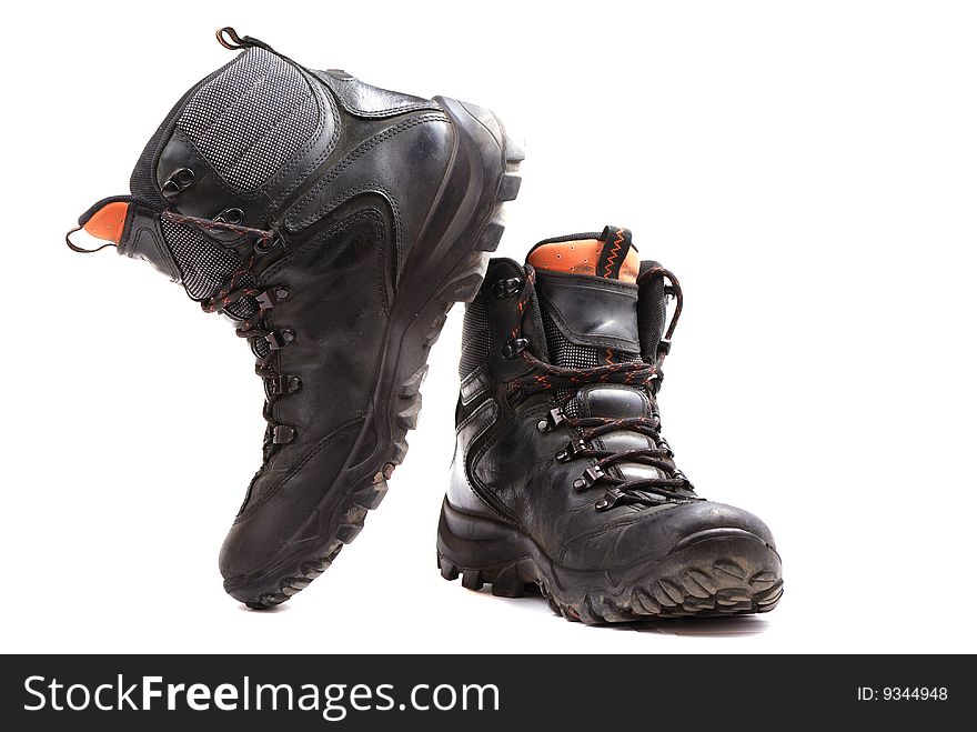 Rough leather footwear for work and productive leisure. Protection of feet in difficult conditions.