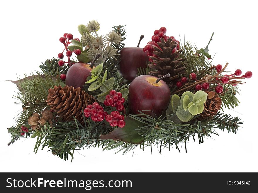 Christmas decoration, isolated against a white background