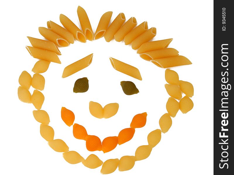 Macaroni In The Form Of The Smiling Person