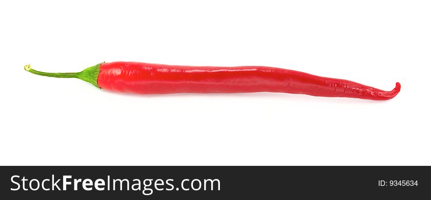 Red hot chilly pepper isolated on white. Red hot chilly pepper isolated on white