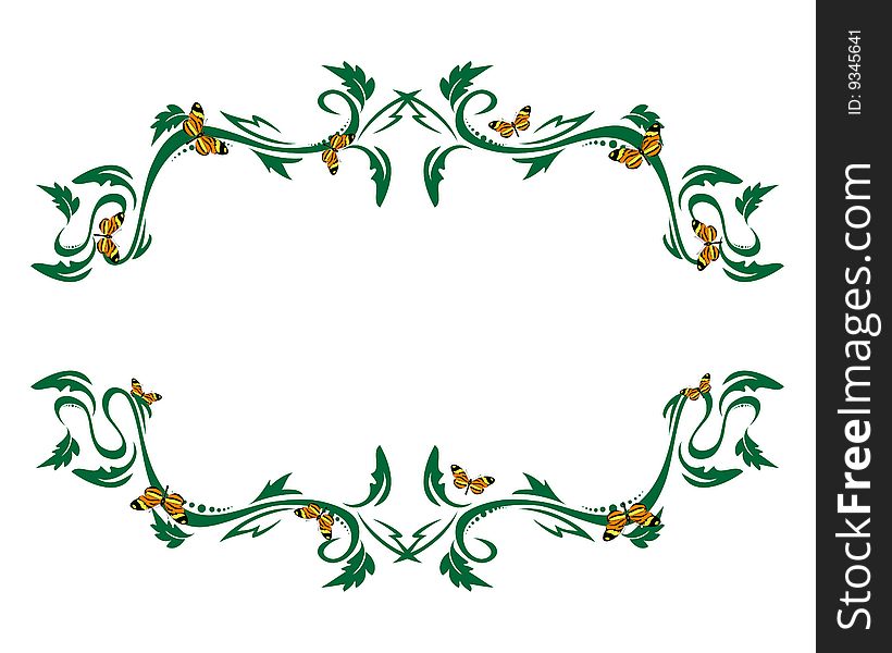 Floral banner with place for your text